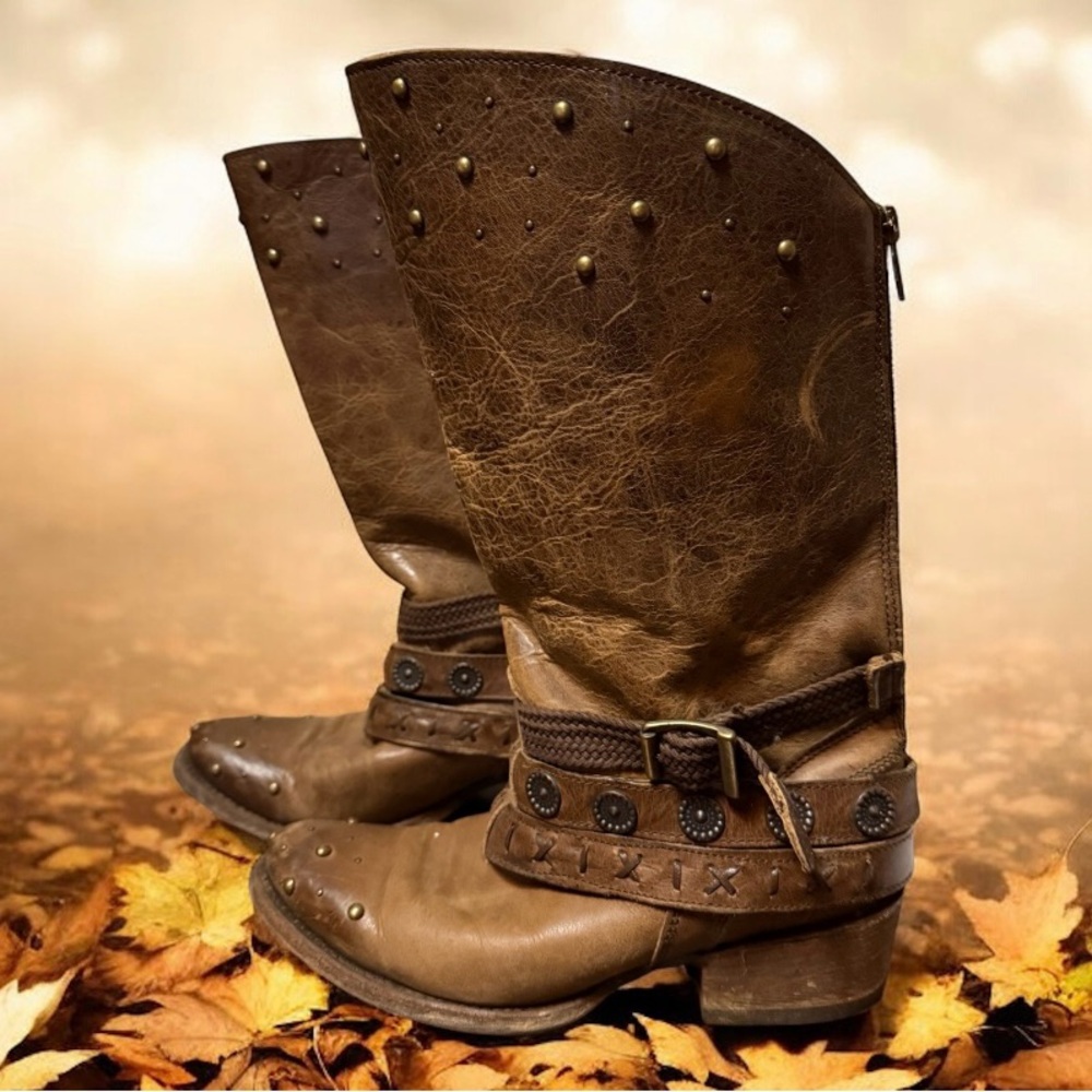 Corral~ Buckle ~Genuine Leather Boots~ Women’s Shoes ~ Size 7 - Picture 12 of 16
